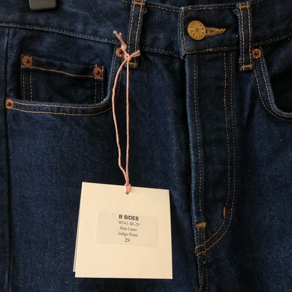B SIDES Slim Lasso Jeans in Indigo rinse - Picture 2 of 9